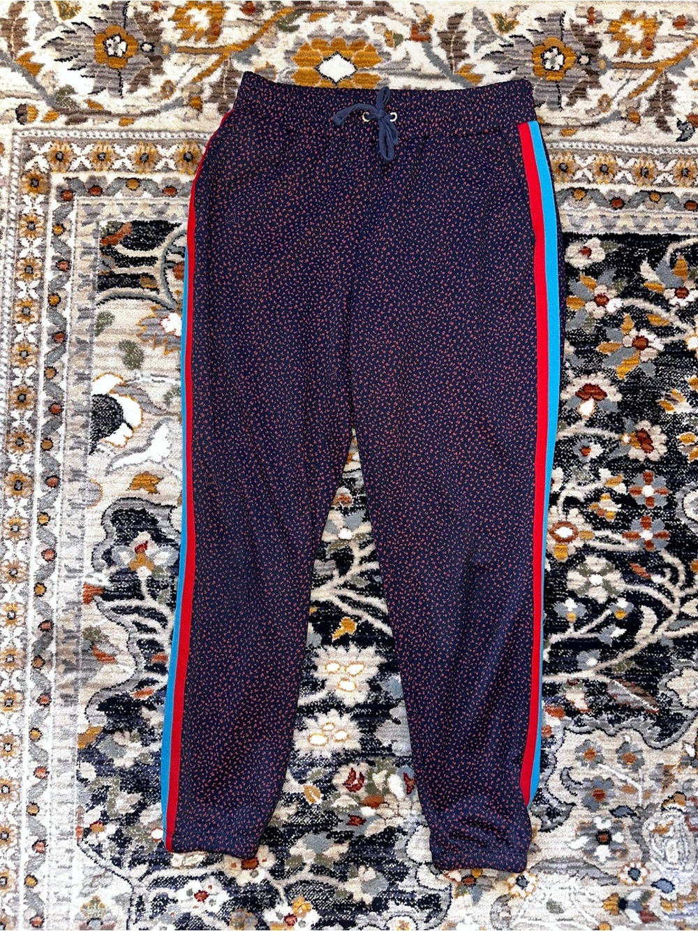 Juicy Couture Black Label Navy Side Stripes Joggers High Rise Y2K
